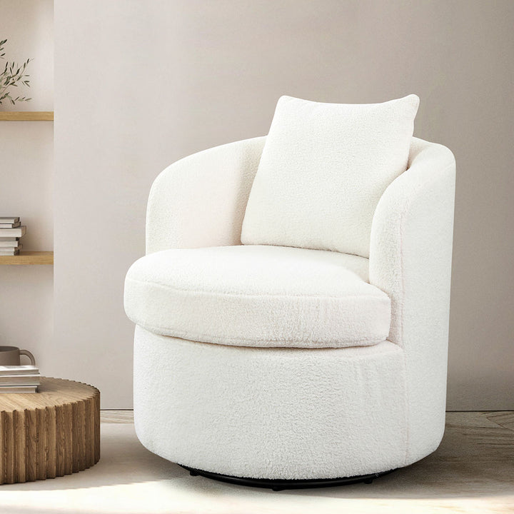 Levede Fleece Swivel Chair - Levede