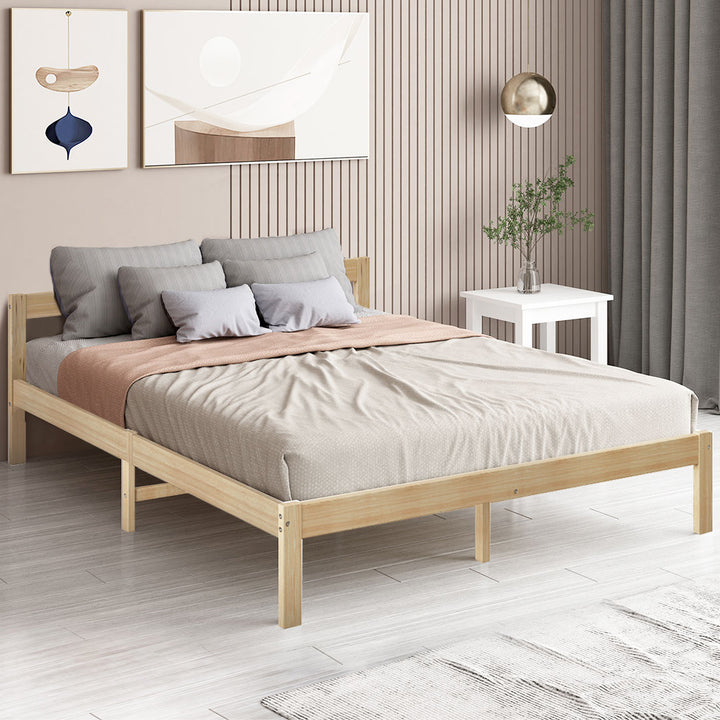 Levede Wooden Bed Frame Natural - Levede