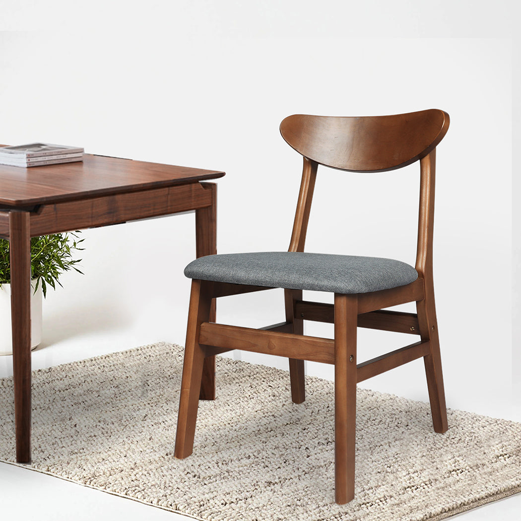 Levede 2xDining Chairs Kitchen Chair Brown 2Pack - Levede