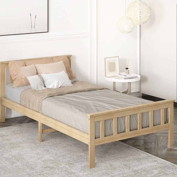 Levede Wooden King Single Bed Frame Nature Natural-1831592597785808902