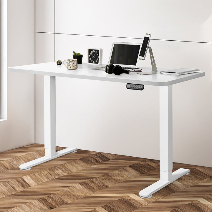 Levede Motorised Standing Desk Adjustable 140cm White 1000x 1MM-1831592474242584582