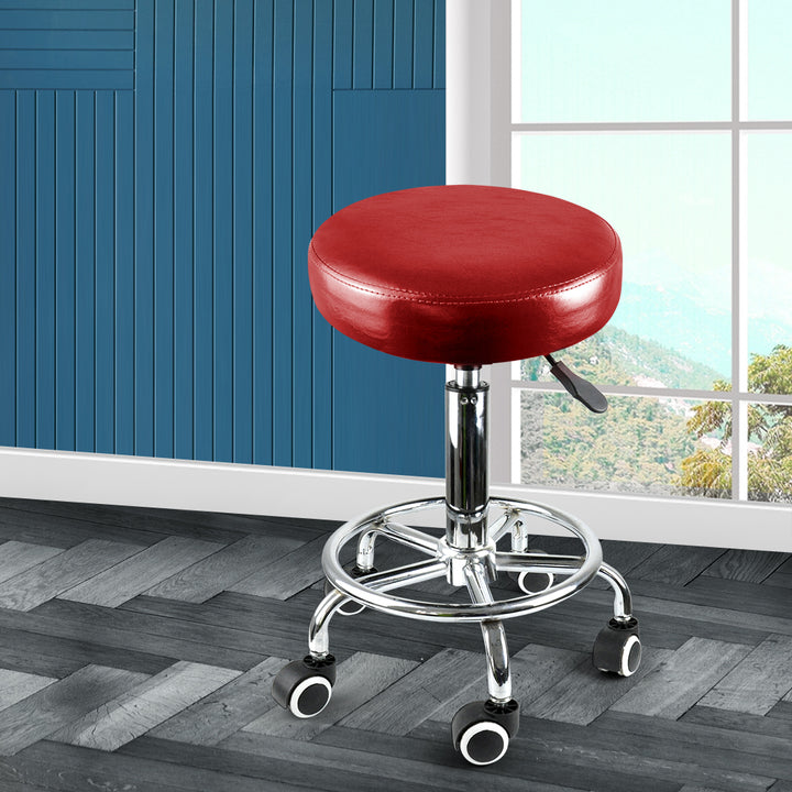 Levede Salon Stool Swivel Barber Stools Red-1843791304723664902