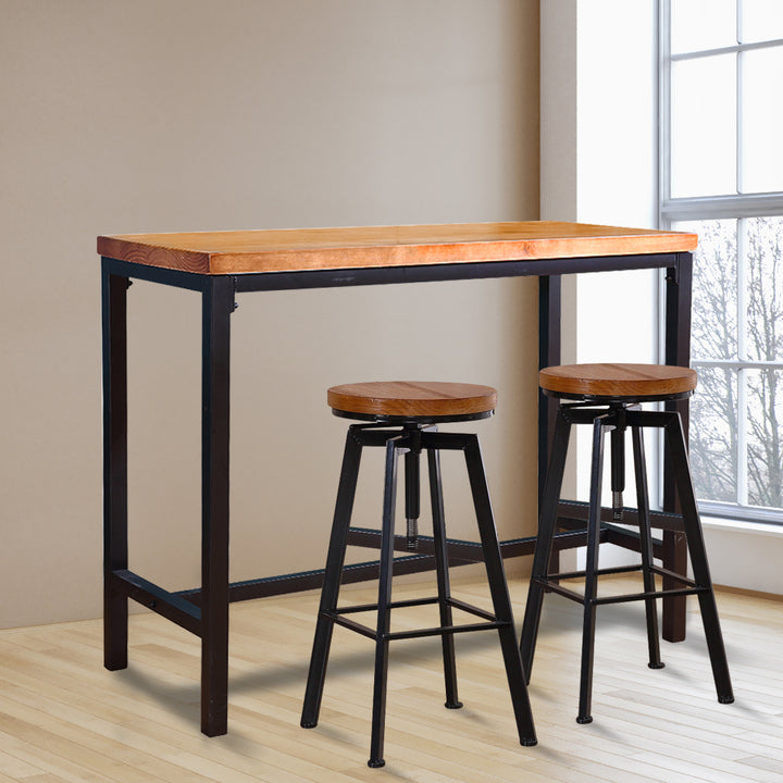 Levede Industrial Bar Table and Barstools Set - Levede