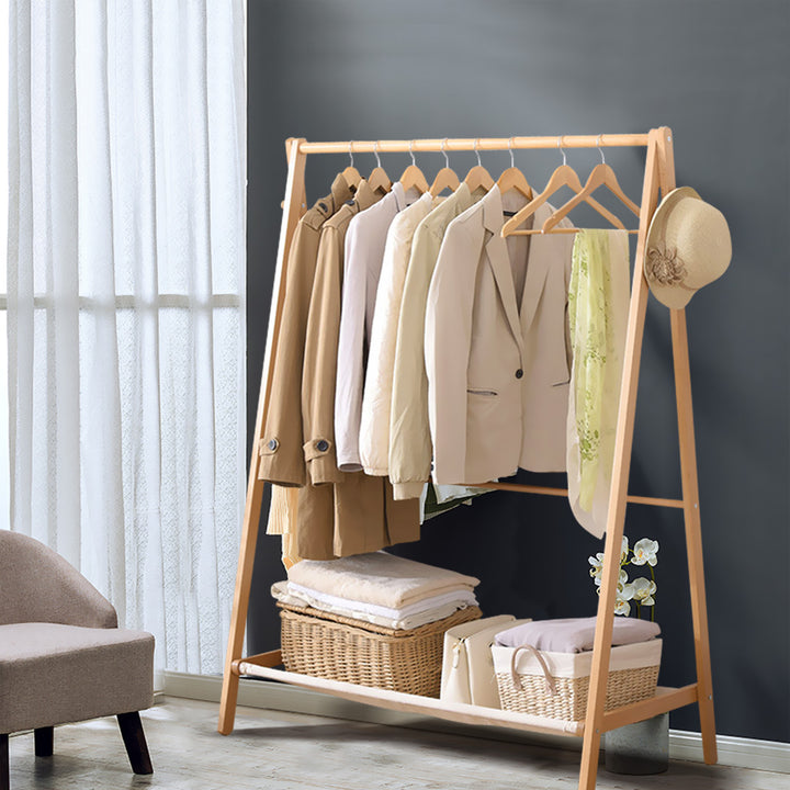 Levede Clothes Rack Wooden Wardrobe - Levede