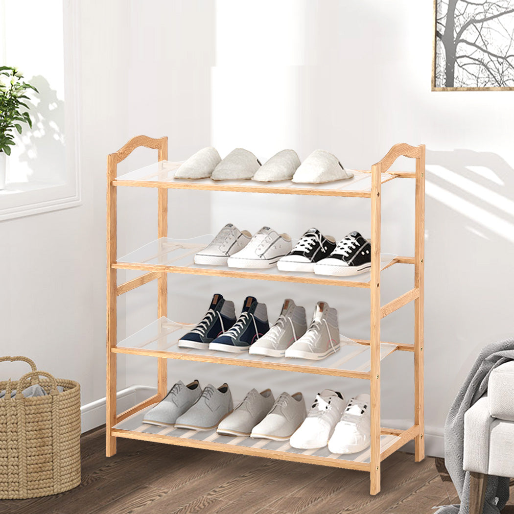 Levede Bamboo Shoe Rack Storage Organizer - Wooden Design for Home Essentials - Levede