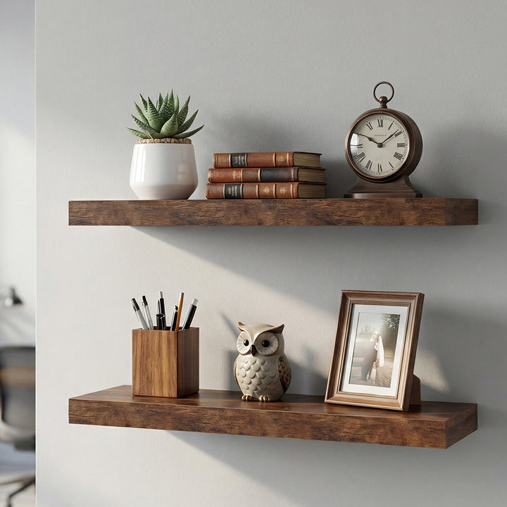 Floating Wall Shelf 2 & 3 PCS Wall Mounted Shelves Book Display Storage Rack