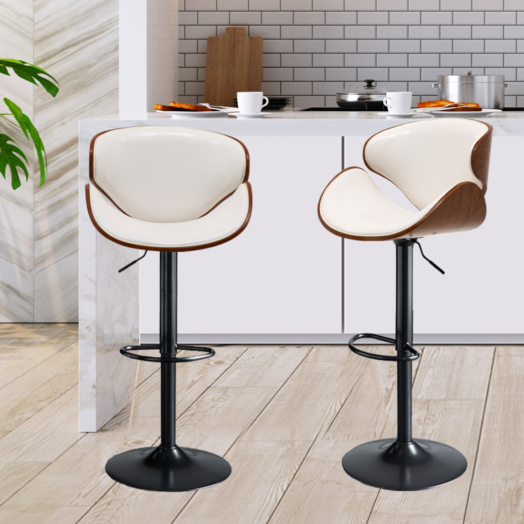 Levede 1x Gas Lift Kitchen Bar Stools - Levede