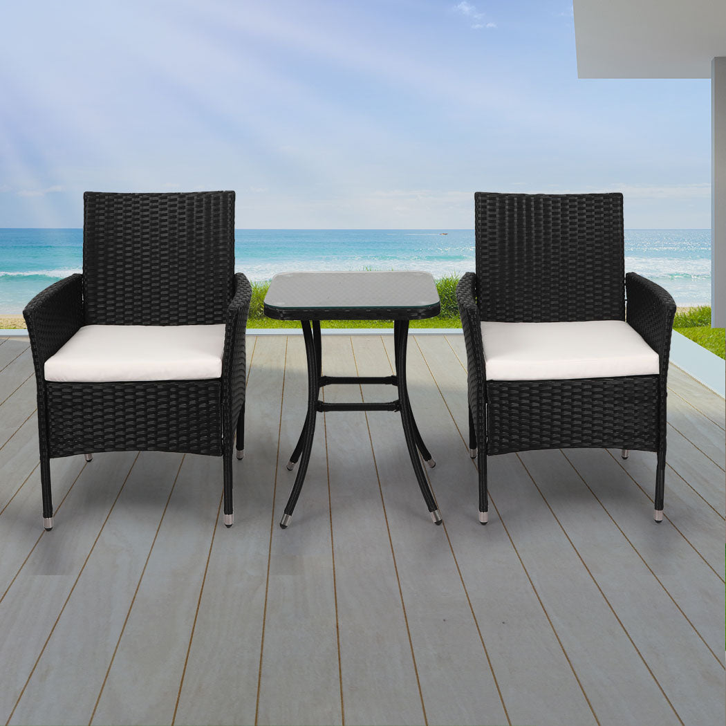 Levede 3 Pcs Outdoor Furniture Setting - Levede