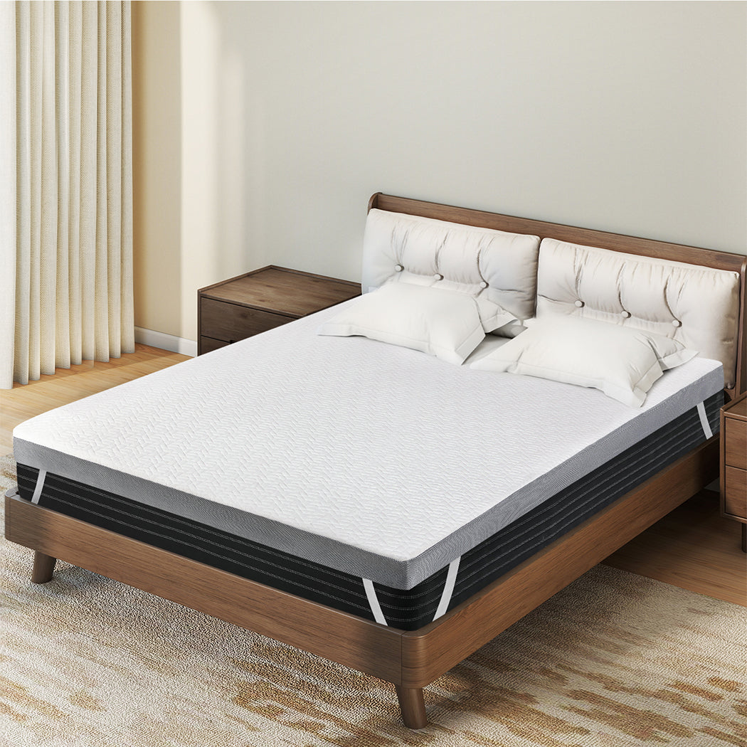 Mattress Topper Queen Size Memory Foam Dual Layer Anti Slip All Season