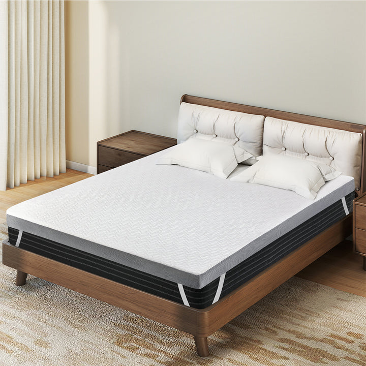 Mattress Topper Queen Size Memory Foam Dual Layer Anti Slip All Season