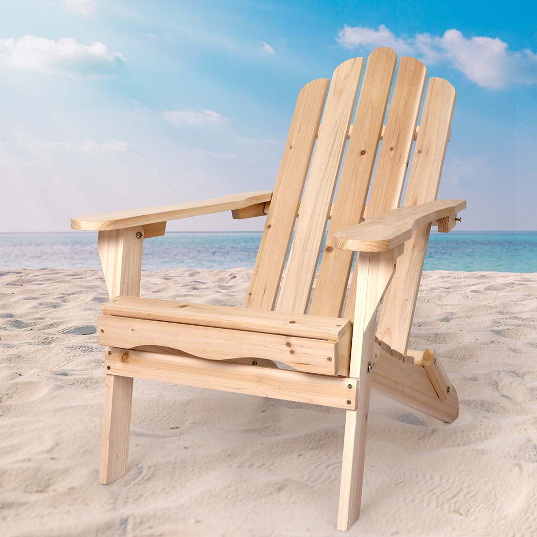 Levede Adirondack Chair Outdoor Furniture Natural - Levede