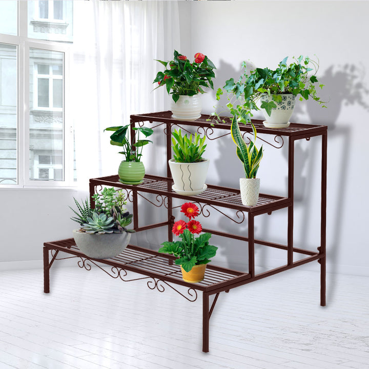 Levede Plant Stand 3 Tier Rectangle-1831592831941218311