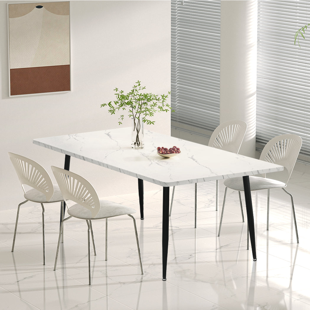 Levede Steel Dining Table for 4-6 Seaters, 150cm Length - Levede