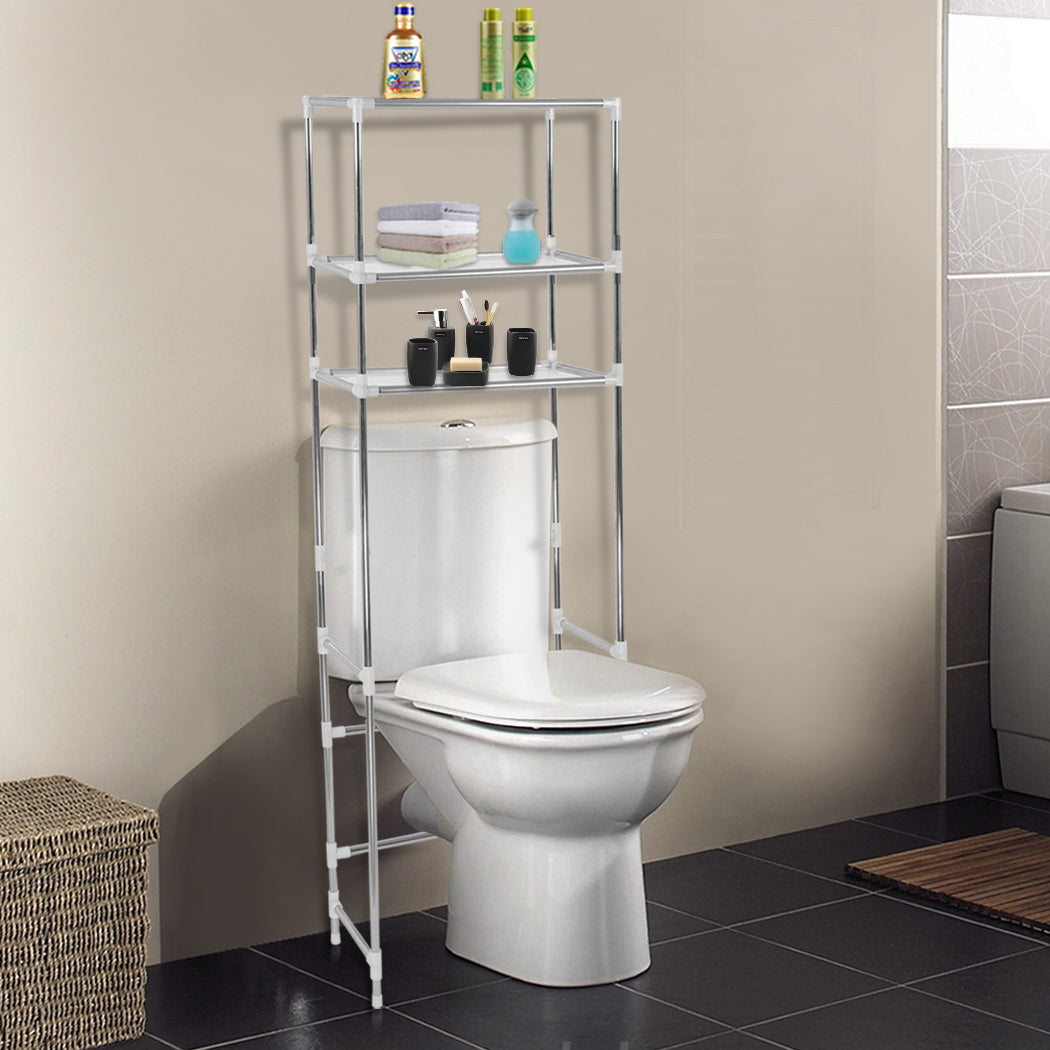 Over Toilet Storage Shelf Rack - Bath Shelf and Organizer for Bathroom Storage - Levede
