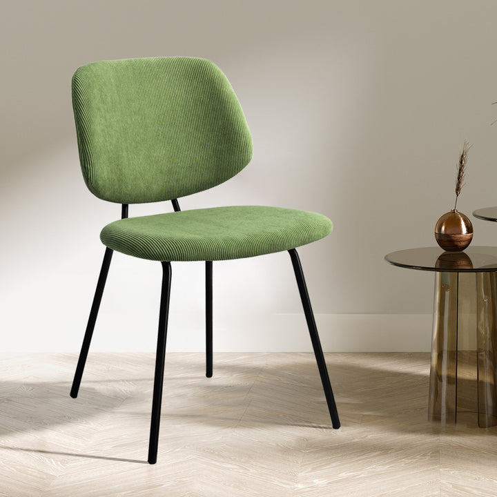 Levede 4x Dining Chairs Padded Seat Green - Levede
