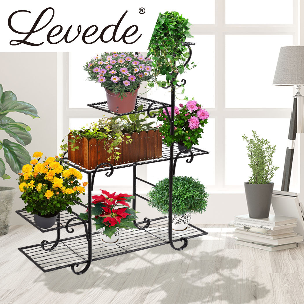 Levede 5 Tier Plant Stand Outdoor Indoor Metal - Levede