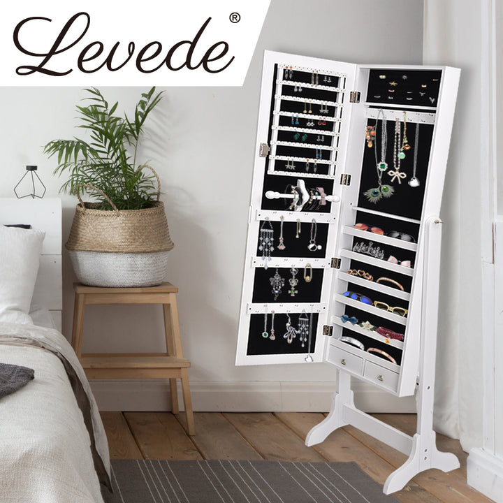 Levede Mirror Jewellery Cabinet Makeup - Levede