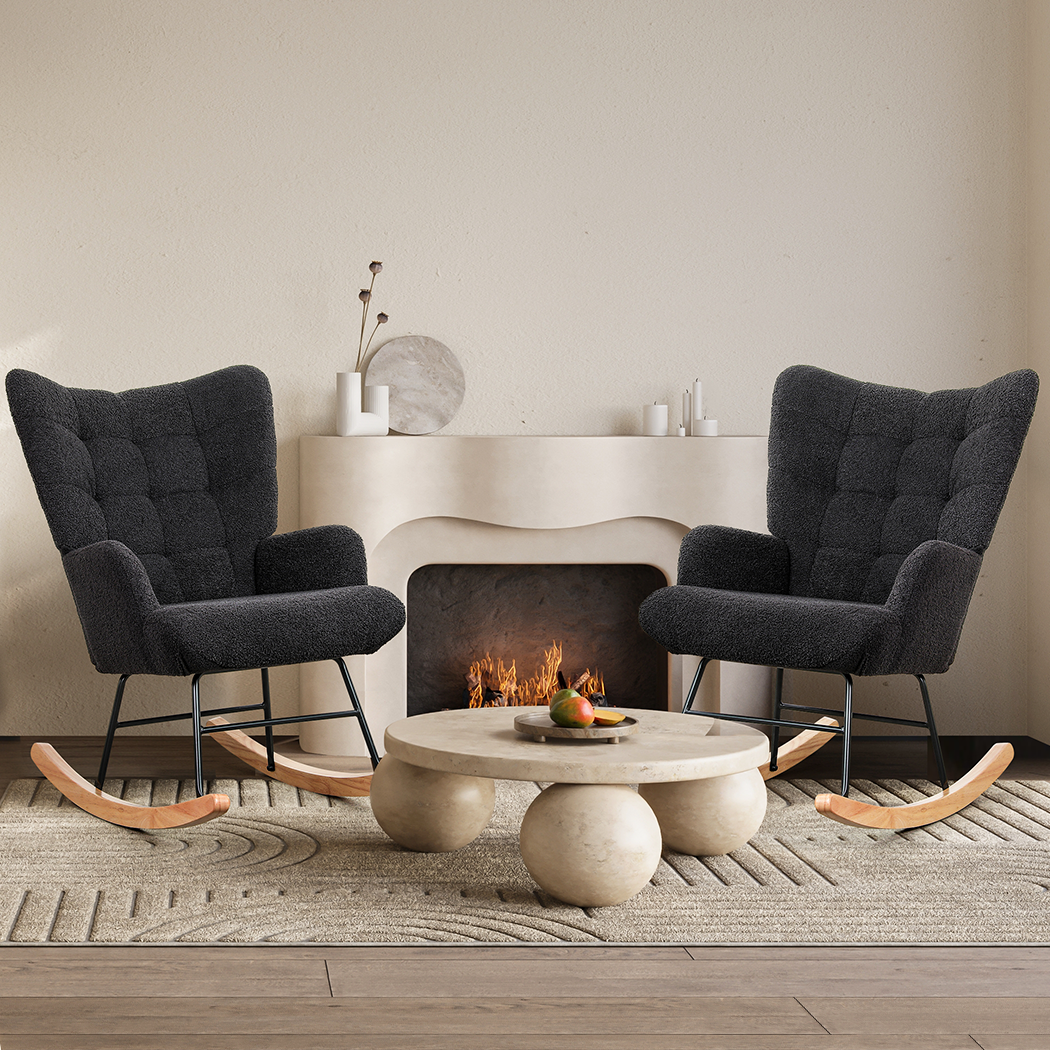 Levede Fleece Rocking Chair