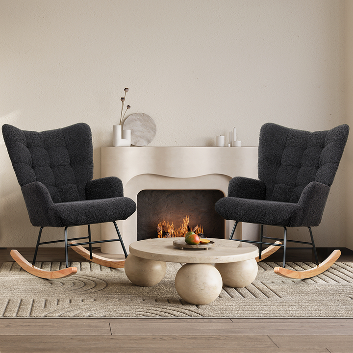 Levede Fleece Rocking Chair