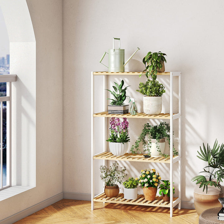 Bamboo Storage Rack Natural Shelf Shoe Organiser Home Decor