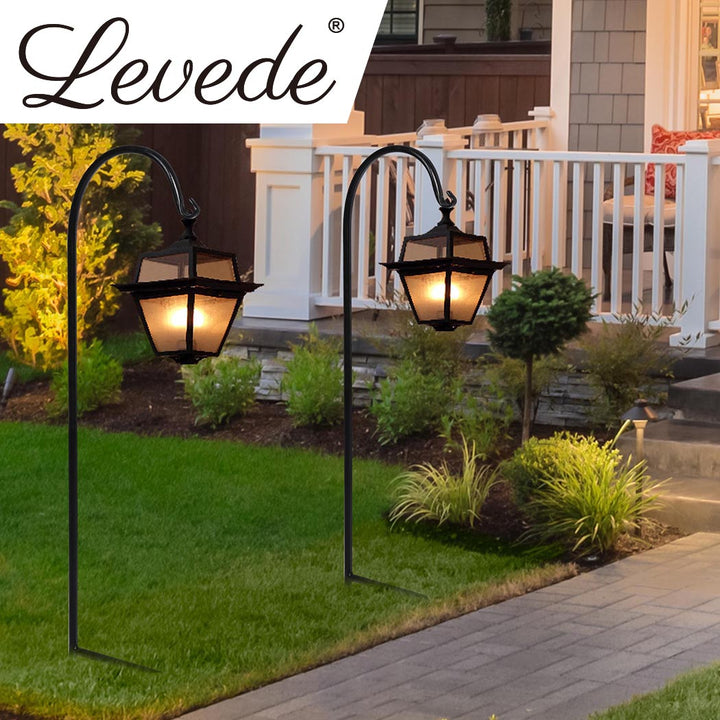 Levede Shepherd Hook Crook Garden - Set of 2, 4, or 8 for Outdoor Decor - Levede