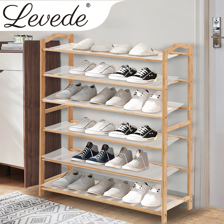 Levede Bamboo Shoe Rack Storage Wooden - Multiple Sizes Available - Levede