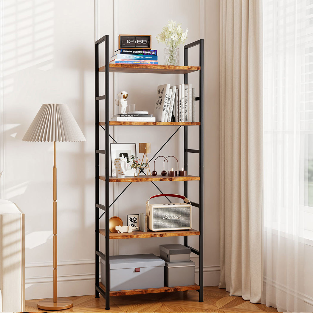 5 Tier Open Bookshelf Display Storage Unit