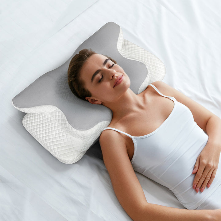 Memory Foam Pillow Shoulder Neck Support High Low Side Pain Relief