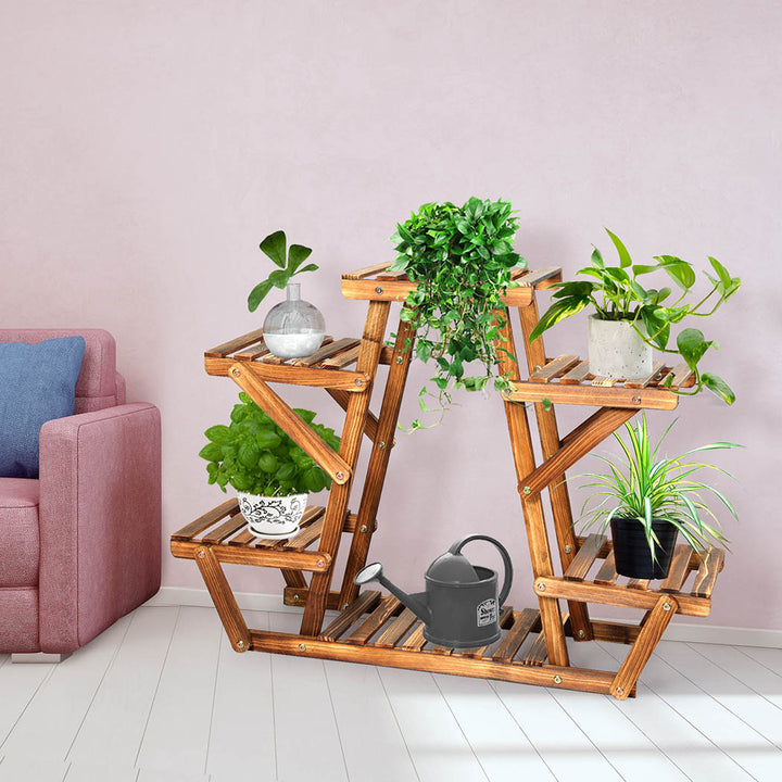 Levede 4-Tier Wooden Plant Stand - Stylish and Functional Display for Your Plants - Levede