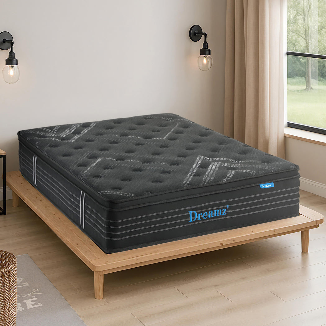 Spring Mattress Bed Pocket Egg Crate Foam Medium Firm Single Size 34cm