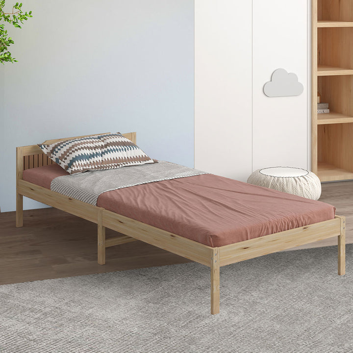 Levede Wooden Bed Frame Natural - Levede