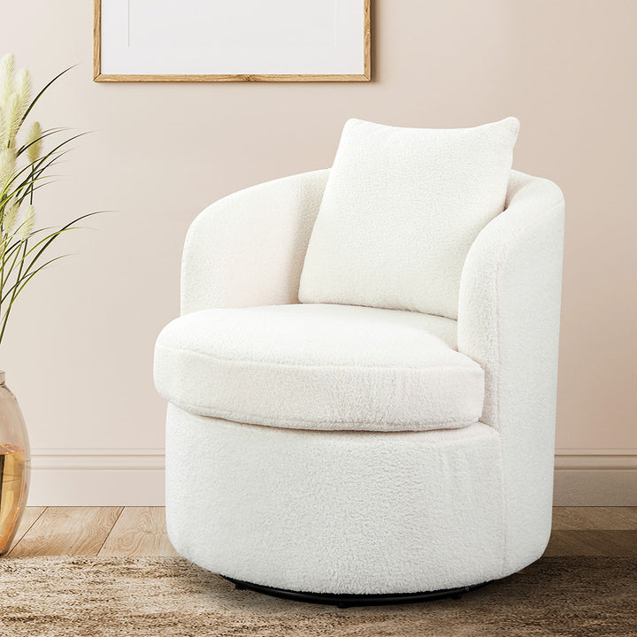 Levede Fleece Swivel Chair - Levede