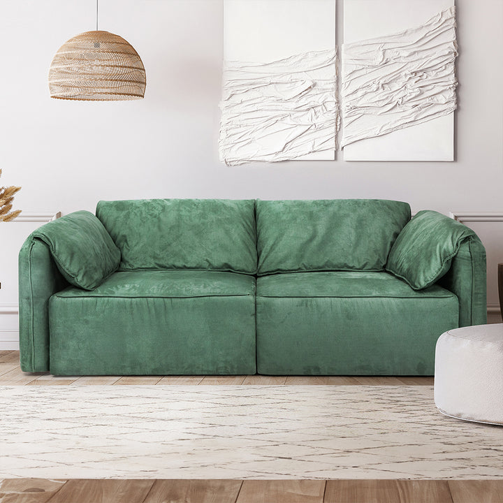 Levede Sofa Floor Couch 3-Seater Leathaire - Levede