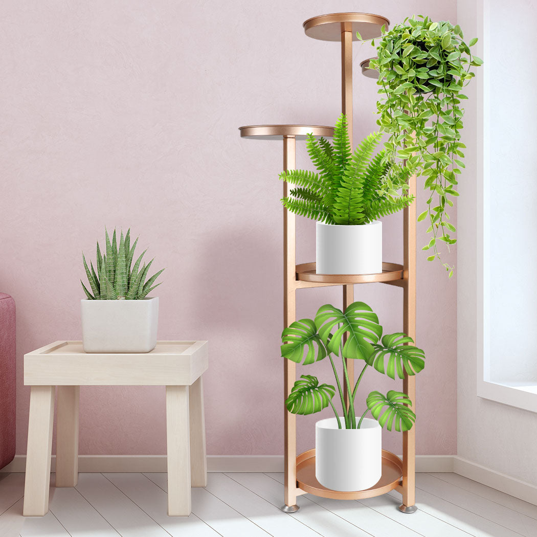 Levede Plant Stand Outdoor Indoor Flower Rose Gold Large-1831592762852642823