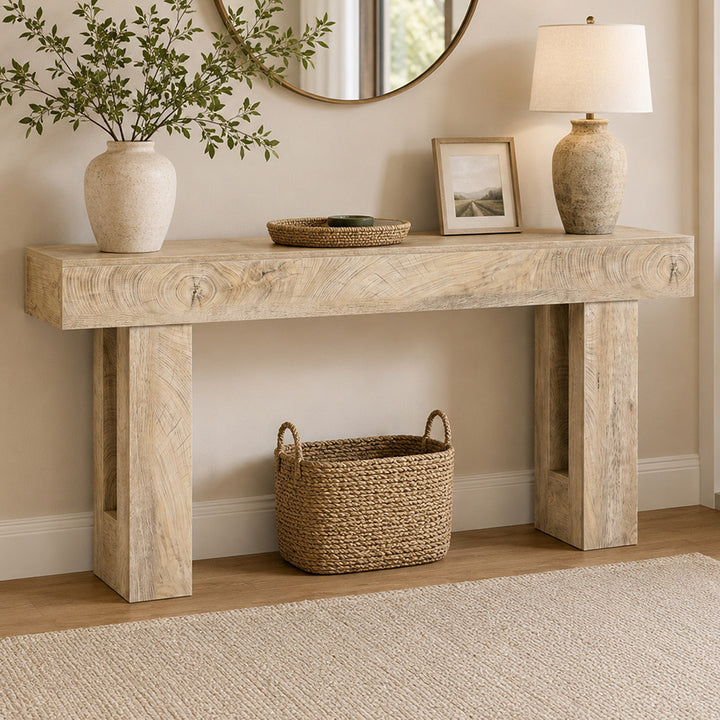 Console Table 160cm Sofa Table Narrow Entryway Hallway Living Room Wood