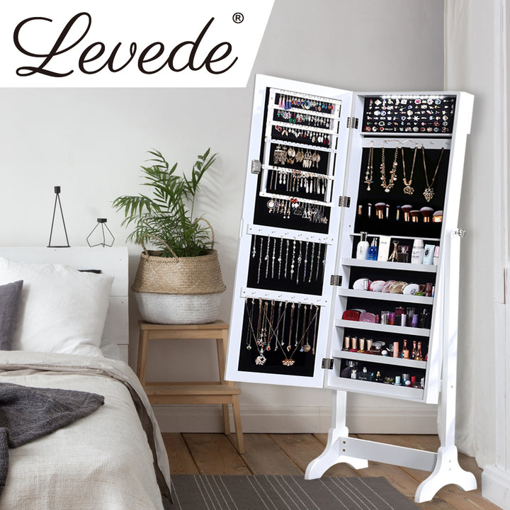 Levede Mirrored Jewellery Holder Dressing - Levede