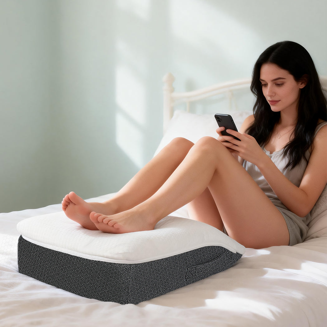 Memory Foam Leg Elevation Pillow Bed Wedge Improve Circulation Support
