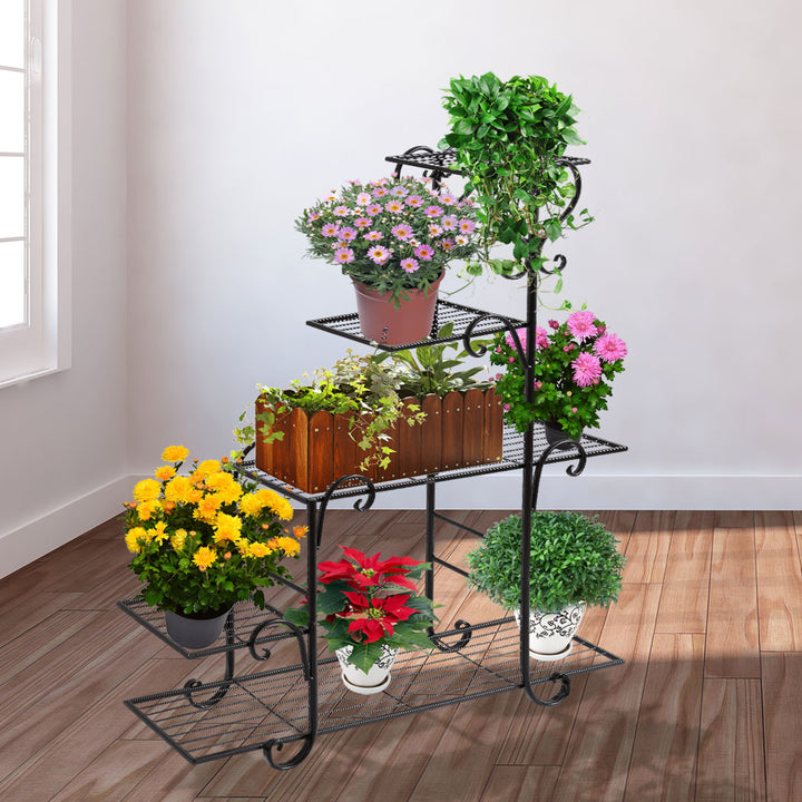 Levede 5 Tier Plant Stand Outdoor Indoor Metal - Levede