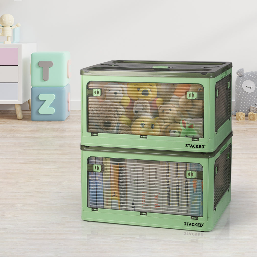 Storage Box Stackable Storage Container - Green