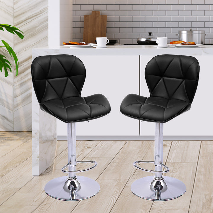 Levede 2x Bar Stool Swivel Gas Lift Kitchen Barstools - Levede