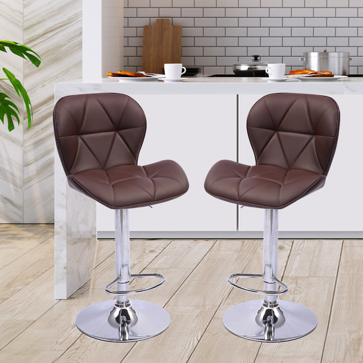 Levede 2x Bar Stool Swivel Gas Lift Kitchen Barstools - Levede