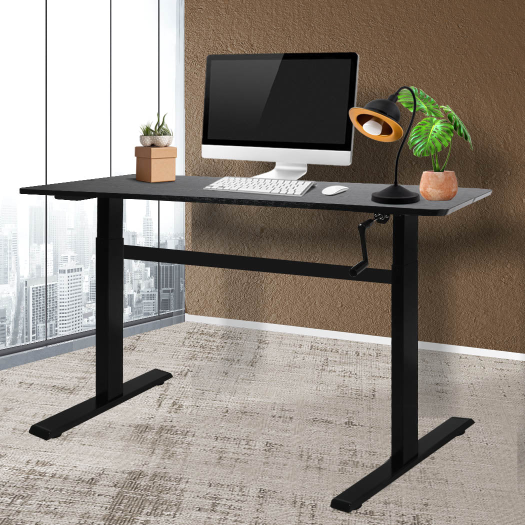 Levede Standing Desk Riser Manual Height Adjustable Black - Levede