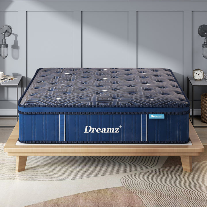 DreamZ Spring Mattress Euro Top - 30CM Thickness for Ultimate Comfort - Levede