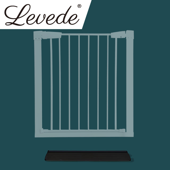 Levede Baby Safety Gate Adjustable Pet Black Ramp - Levede
