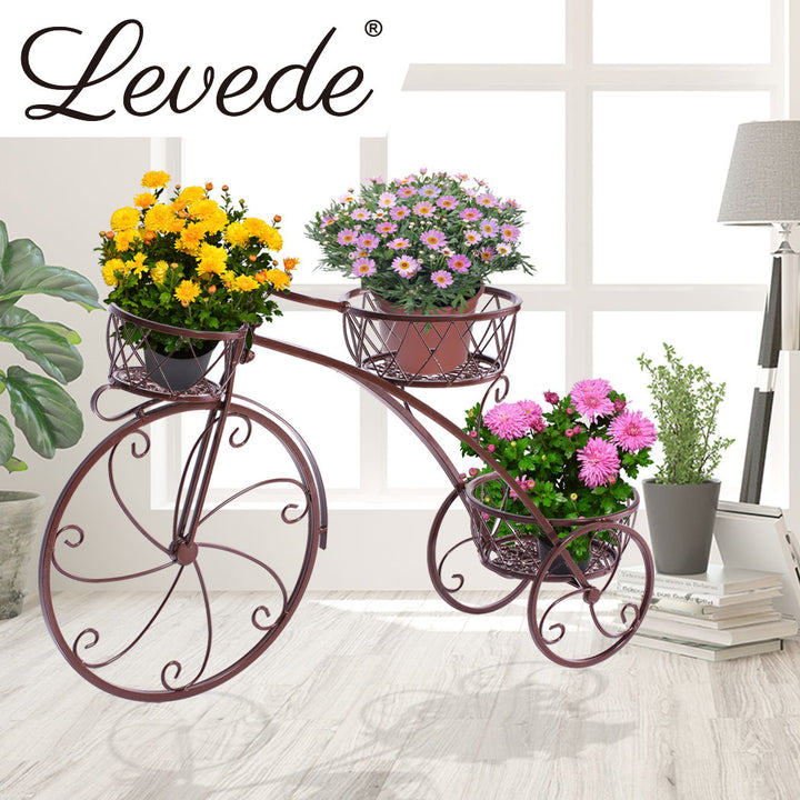 Levede Plant Stand Outdoor Indoor - Metal and Bronze - Levede