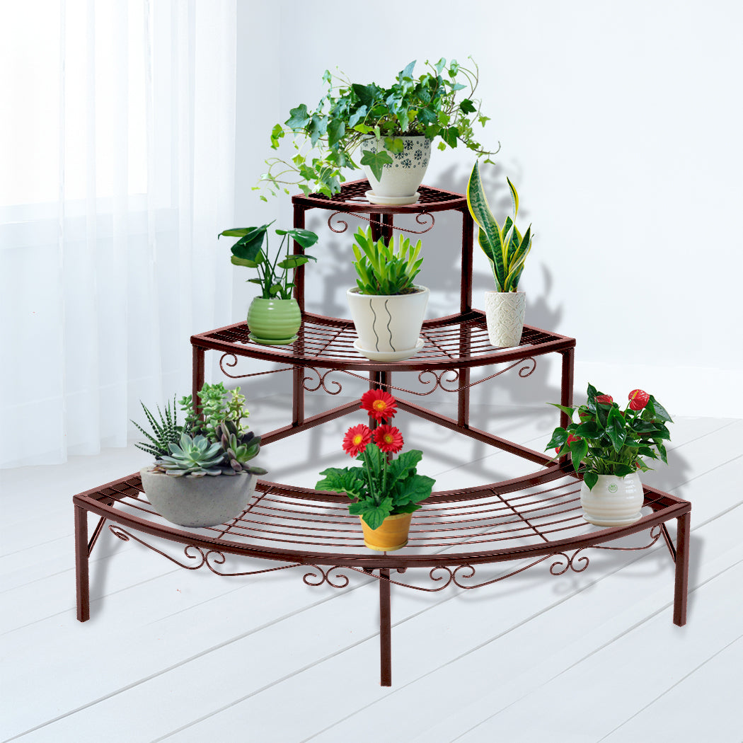 Levede Outdoor Indoor Metal Pot Plant Stand - Levede