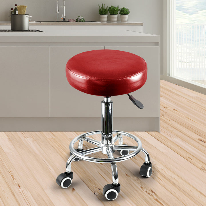 Levede Salon Stool Swivel Barber Stools Red-1843791304723664903