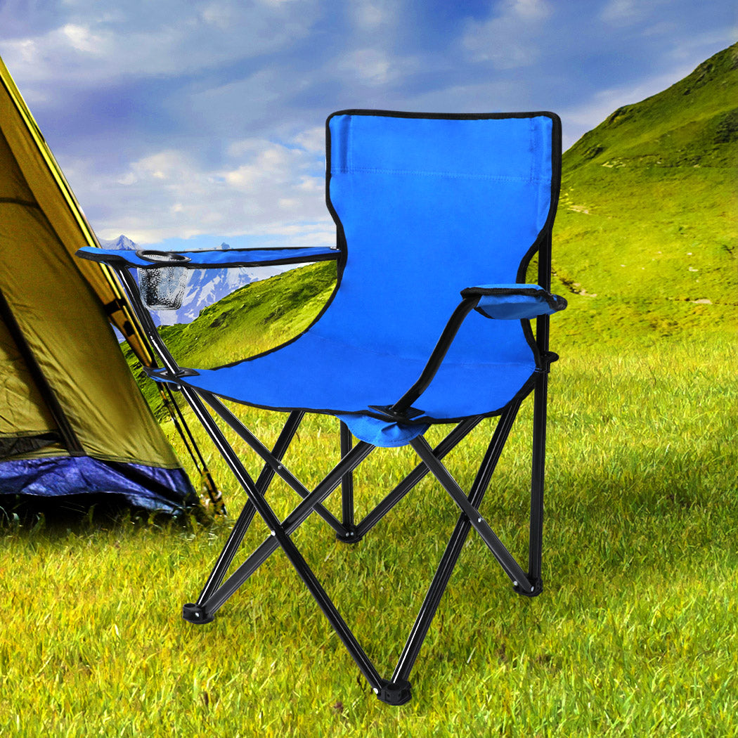 Levede Camping Chairs Folding Arm Portable - Levede