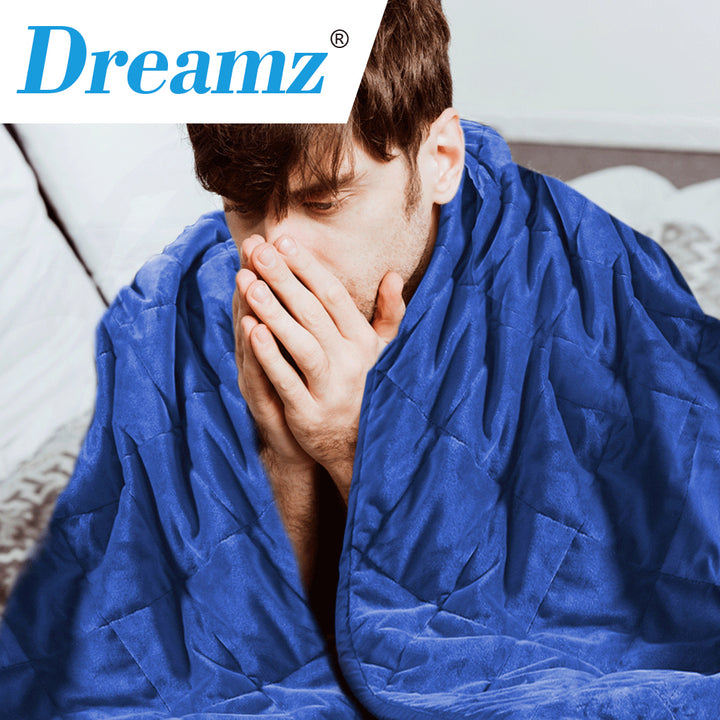 DreamZ 9KG Anti Anxiety Weighted Blanket Heavy Gravity for Adults - Levede