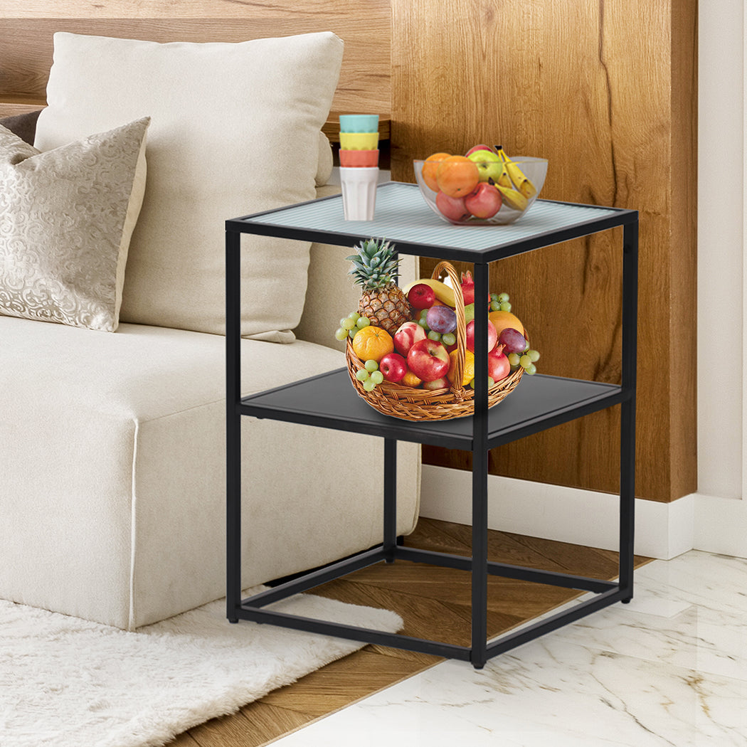 Levede Side Table Open Design Steel - Levede